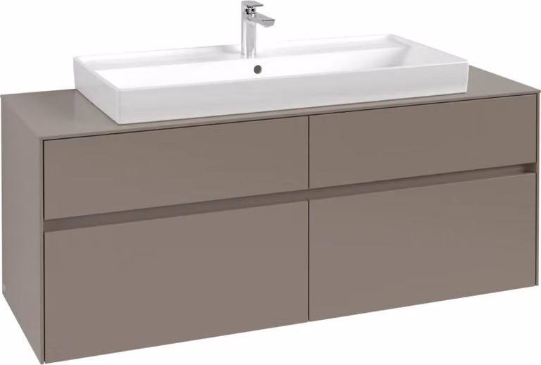 V&B Collaro mobile lavabo 140x54,8x50cm, centro lavabo, tortora