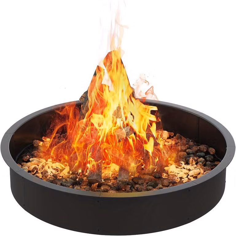 Braciere - Braciere - Anello per fuoco - Braciere da giardino - Anello per falò - Diametro 122 cm