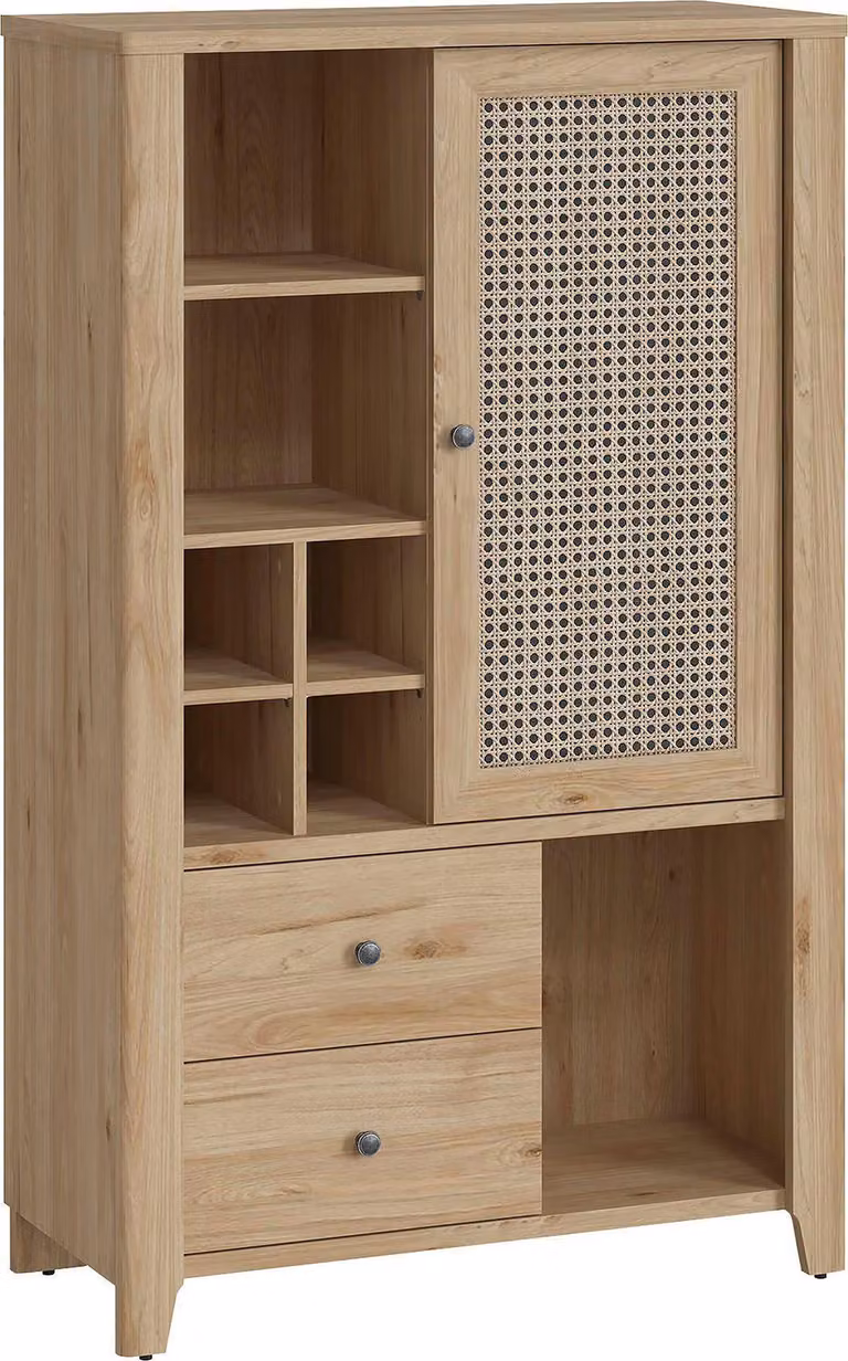 Credenza Kommode Cestino 92,5x42x150cm Jackson Hickory Amadeus