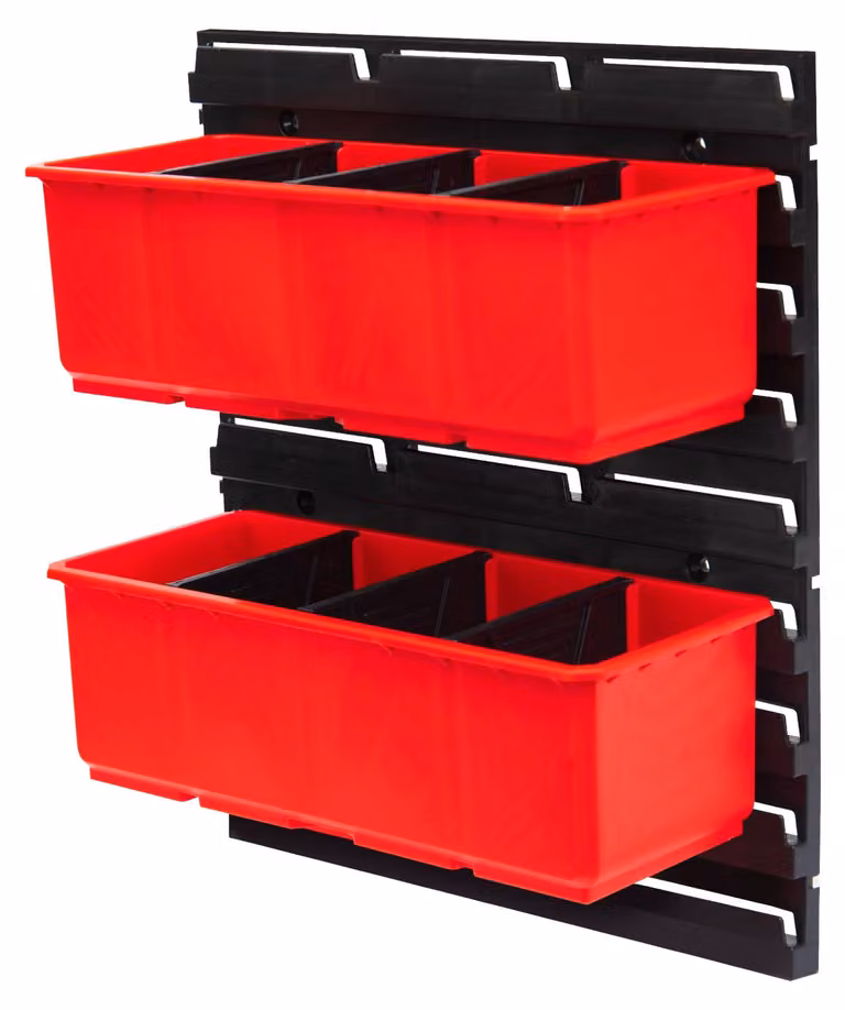 Toolbrothers RHINO Set di contenitori No. 5 Parete officina con 2 contenitori per valigetta RHINO XXL altezza M e organizzatore altezza XL