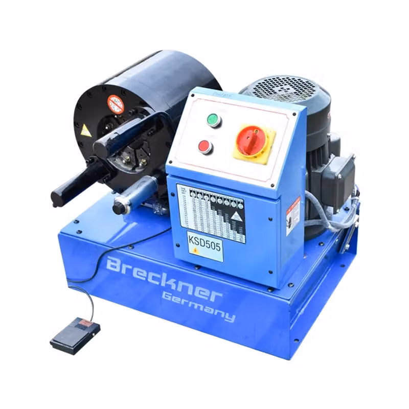 Pressatubi oleodinamici Breckner con cambio rapido per tubi da 4-51mm, 220V 3,7kW, colore blu – 2