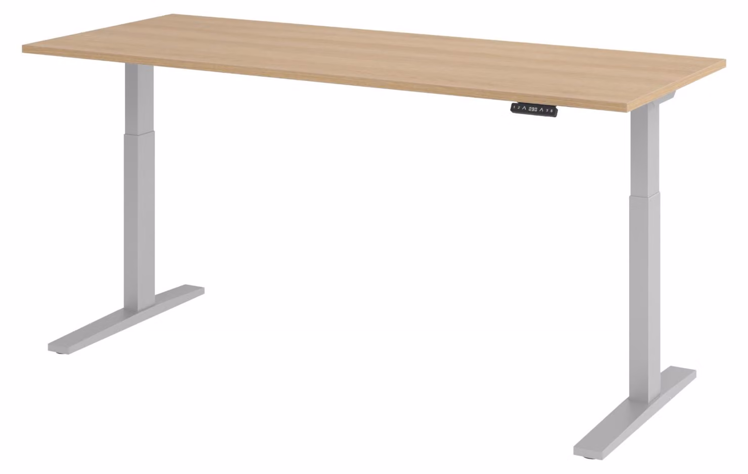 Scrivania elettrica bümö XMKA - Struttura: argento, finitura: noce, dimensioni: 200 x 80 cm
