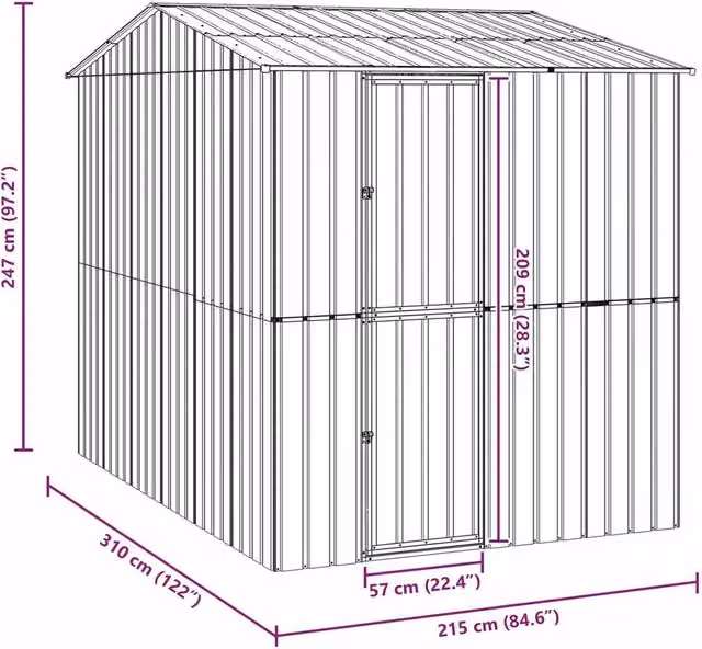 Bird Cage Anthracite 215 X 310 X 247 Cm Galvanized Steel