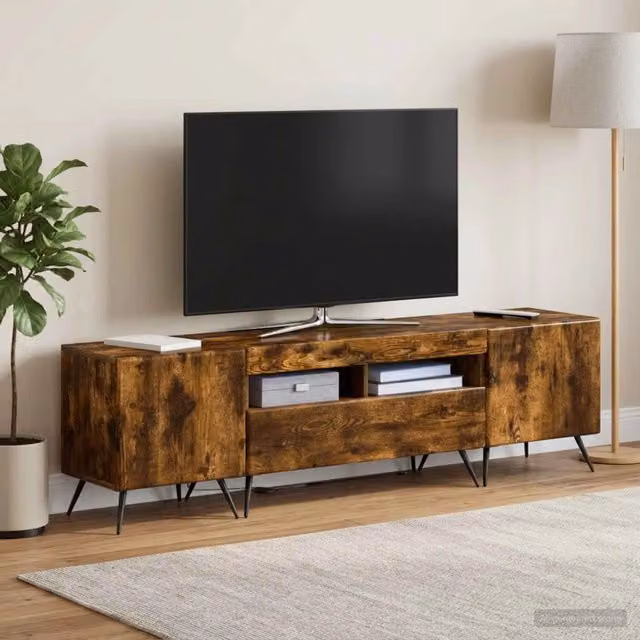 Mobile TV LED BREDA 3 pz Rovere Fumo Legno ingegnerizzato 3416927