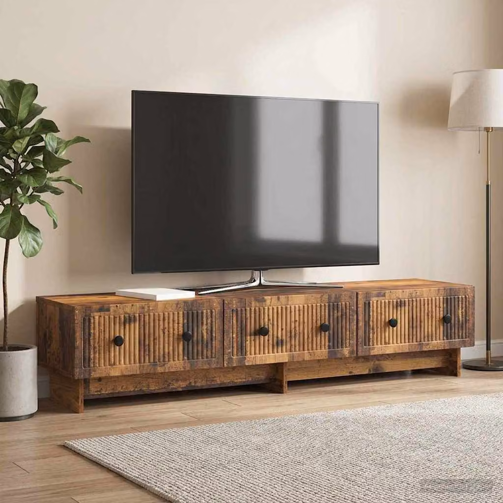Mobile TV vidaXL in stile vintage color marrone con struttura in legno e metallo L 147 x P 34,5 x H 30 cm
