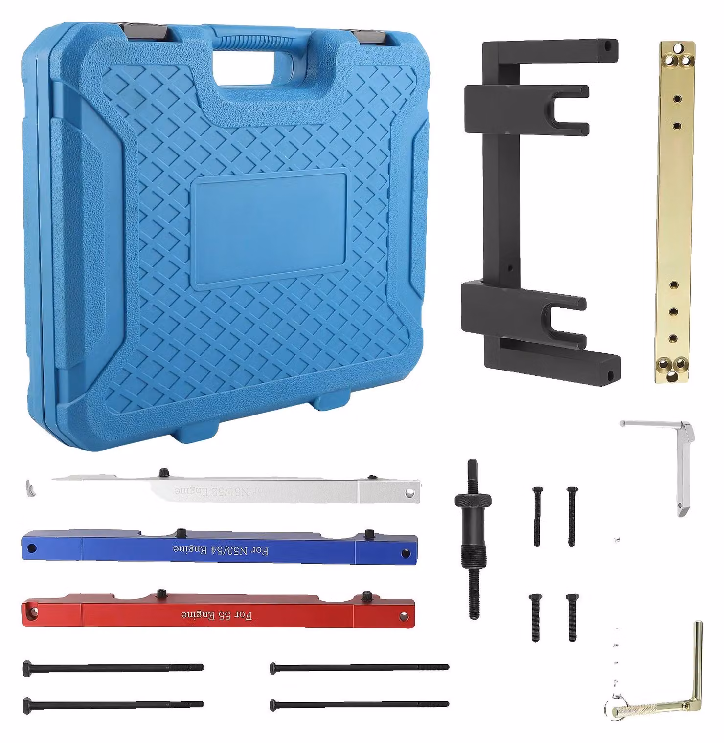 Set di strumenti per la fasatura, acciaio ad alta resistenza, 10 x 8 x 3 pollici, compatibile con diversi veicoli, strumenti per la fasatura del motore, prestazioni precise