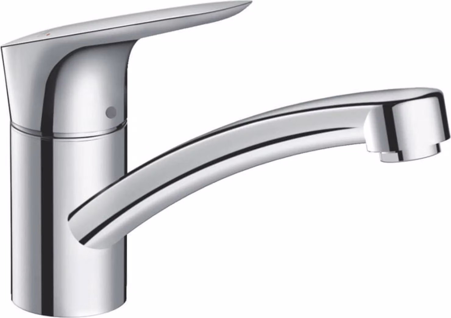 hansgrohe Logis M31 Mitigeur de cuisine, Comfort120, CoolStart, EcoSelection, 1jet, saillie 202mm, chrome, 71837000, 71837000