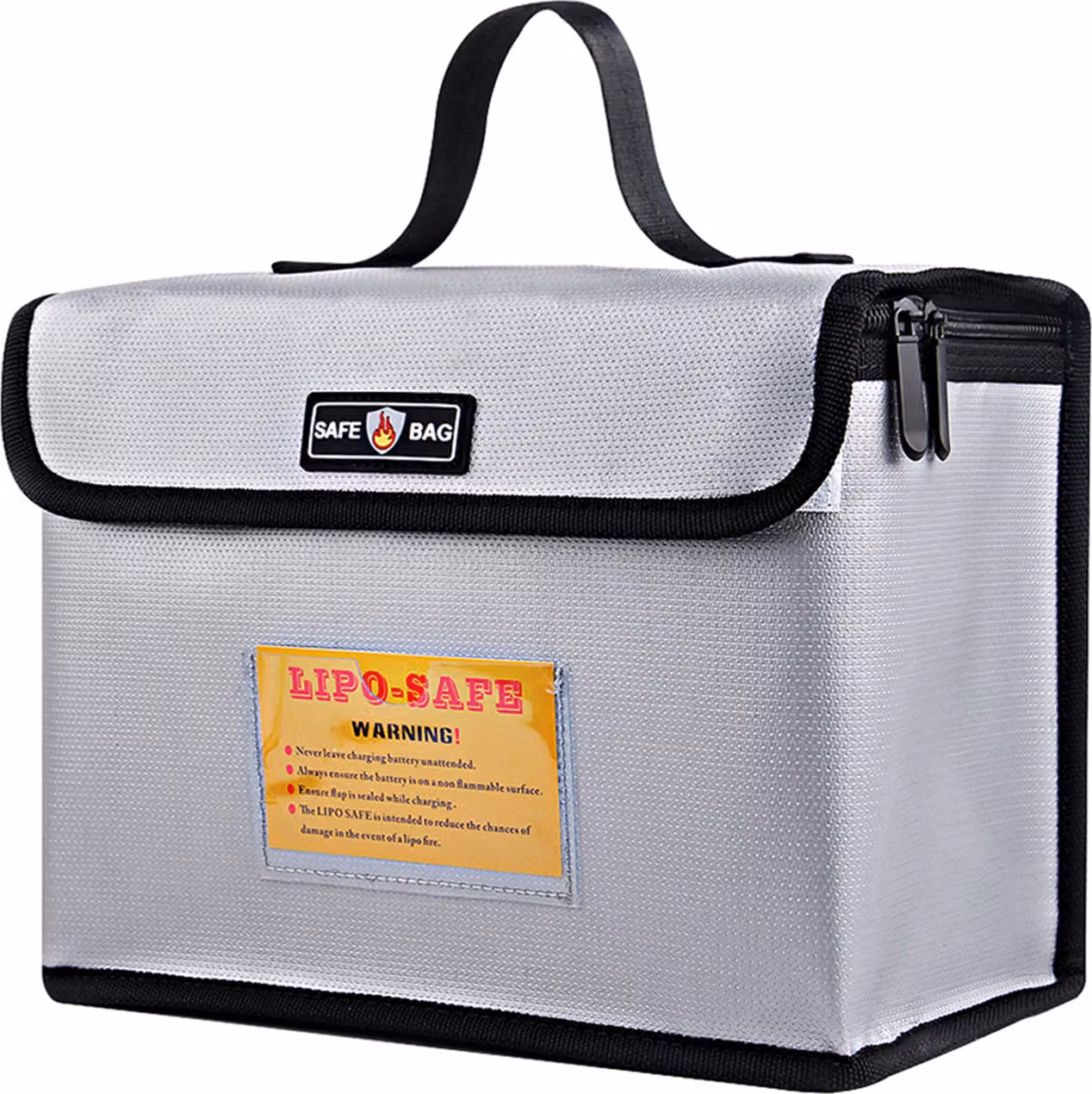 Borsa di protezione per batterie lipo ignifughe, portatile, 260 x 130 x 190 mm