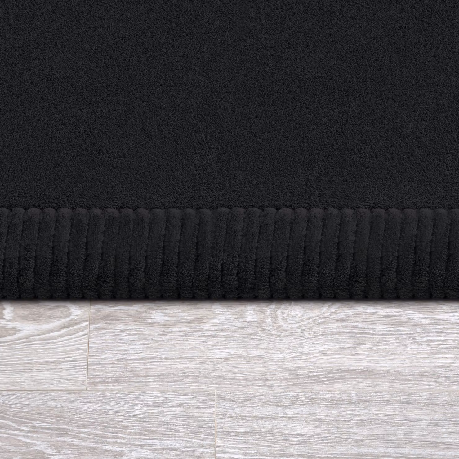 Tappeto rotondo lavabile per bambini Atami nero Diametro: 80 cm – 3