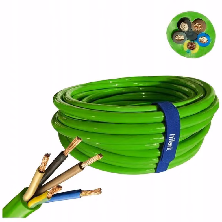 Cavo H07BQ-F, sezione 5x2,5 mm², colore verde, lunghezza 25 metri