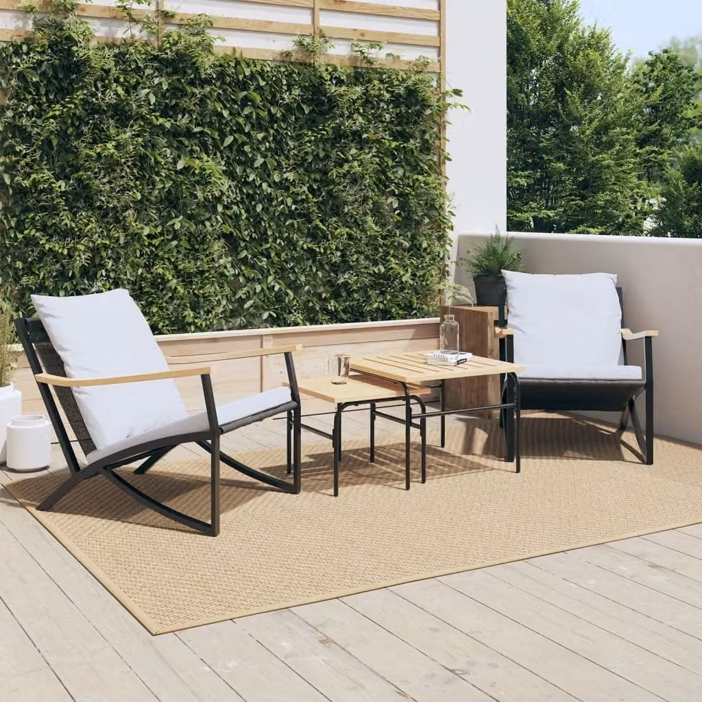 Maison Exclusive - Set di mobili da balcone 4 pezzi con cuscini Nero Acciaio