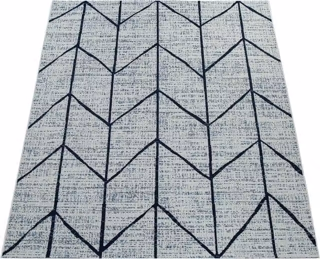 Tappeto Katrina bianco per interni ed esterni, stile etnico e scandinavo, L: 230 cm x P: 160 cm – 1