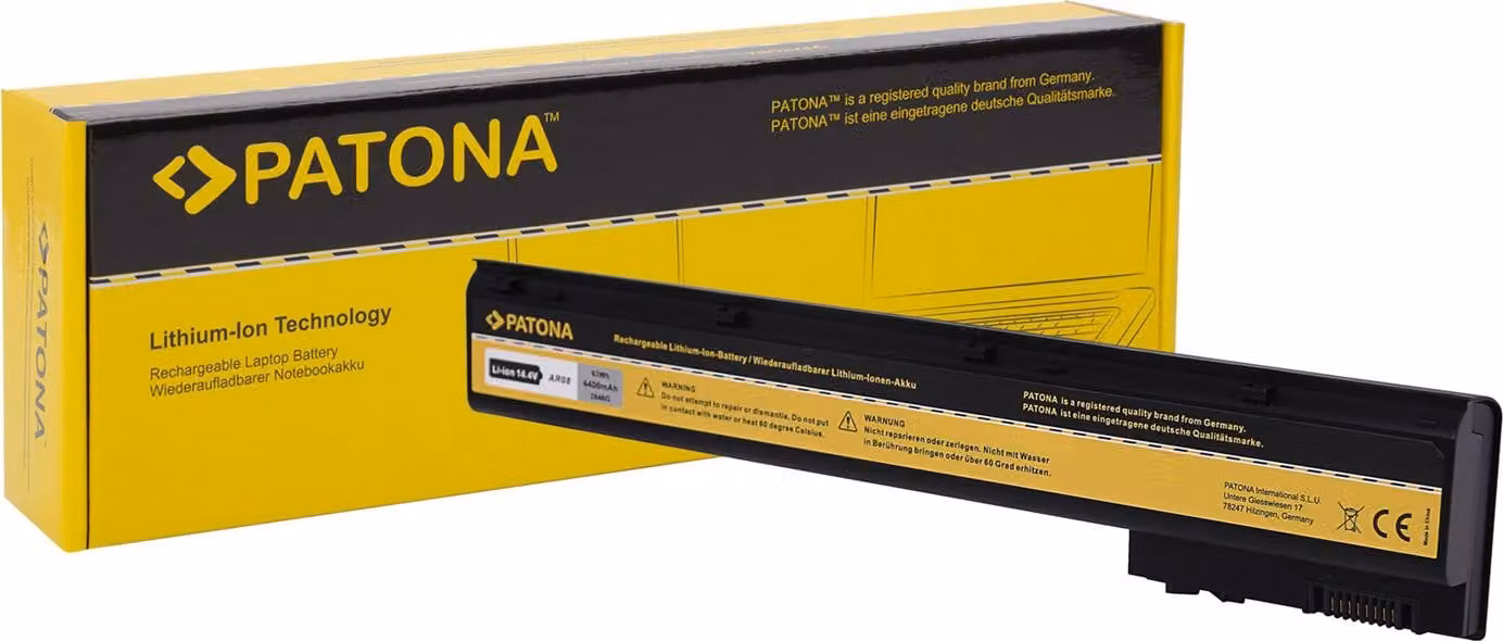 Batteria PATONA per HP ZBook 15 G1, 15 G2, 17 G1, 17 G2, modelli AR08, AR08XL, codice 708455-001