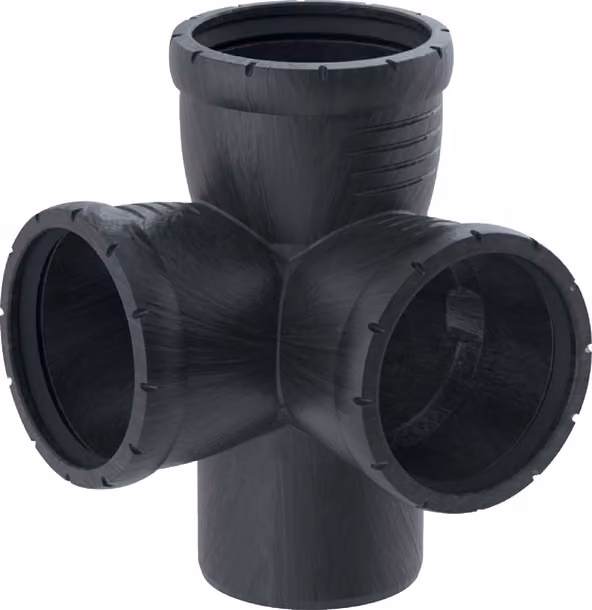 Geberit Silent-Pro ramo ad angolo, DN 90-90-90-87,5°