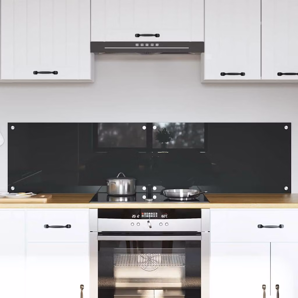 Set di 2 schienali da cucina vidaXL colore grigio antracite L 80 cm x P 40 cm