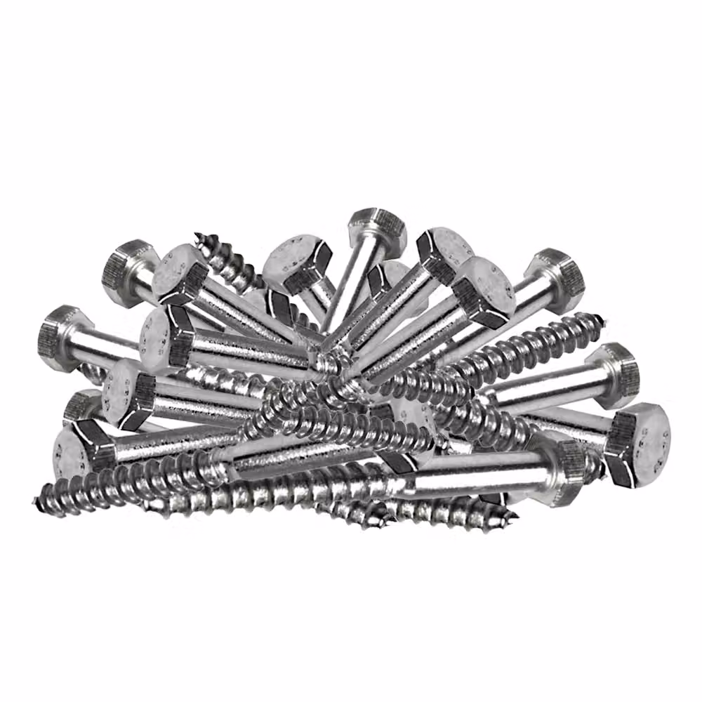 Vite per legno a testa esagonale M8x40mm in acciaio inox DIN571 25 pz.