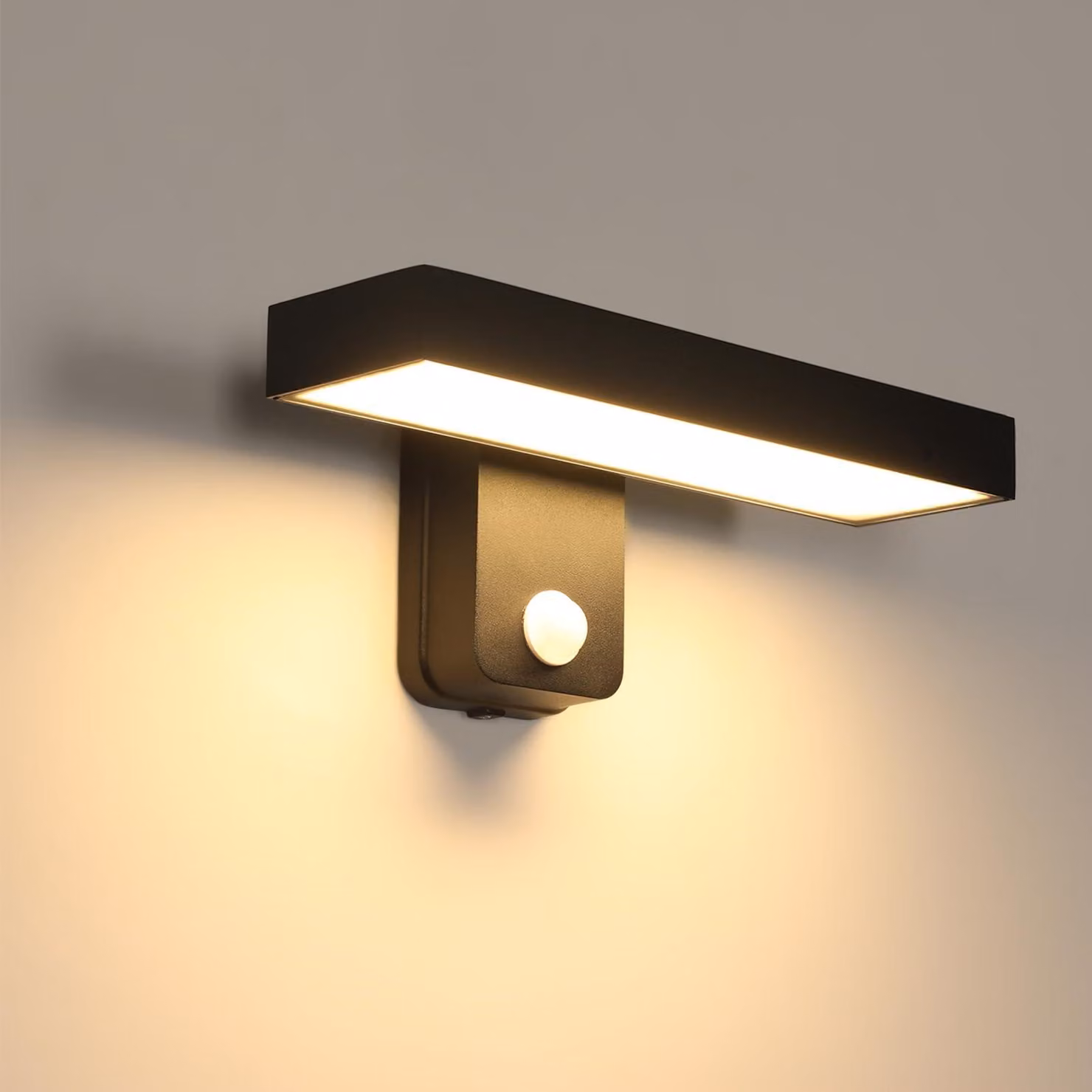 Lampada da parete a LED per esterni, con sensore, 17W, 3000K, grado di protezione IP65, orientabile