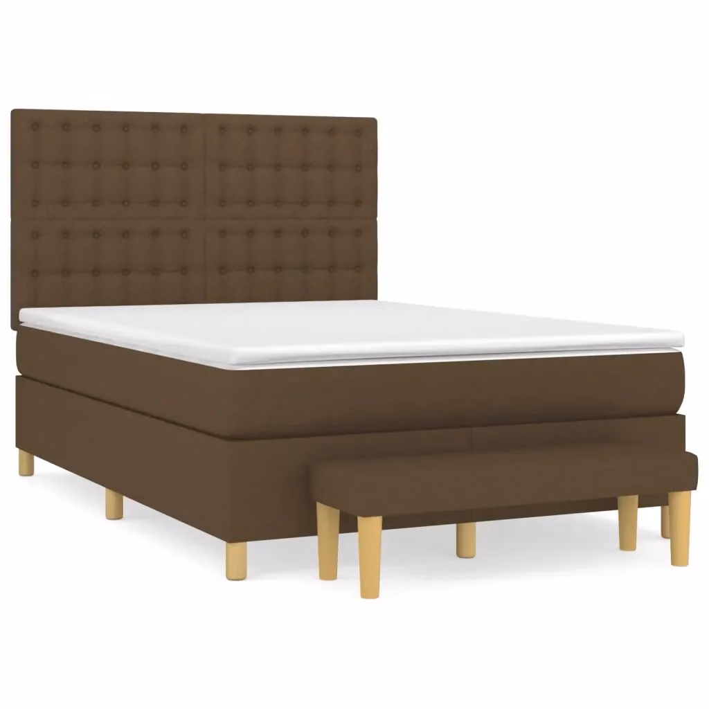 Letto Ibrido con Giroletto a Molle e Materasso vidaXL, Marrone e Bianco, L/P/H: 140 x 200 x 128 cm – 2