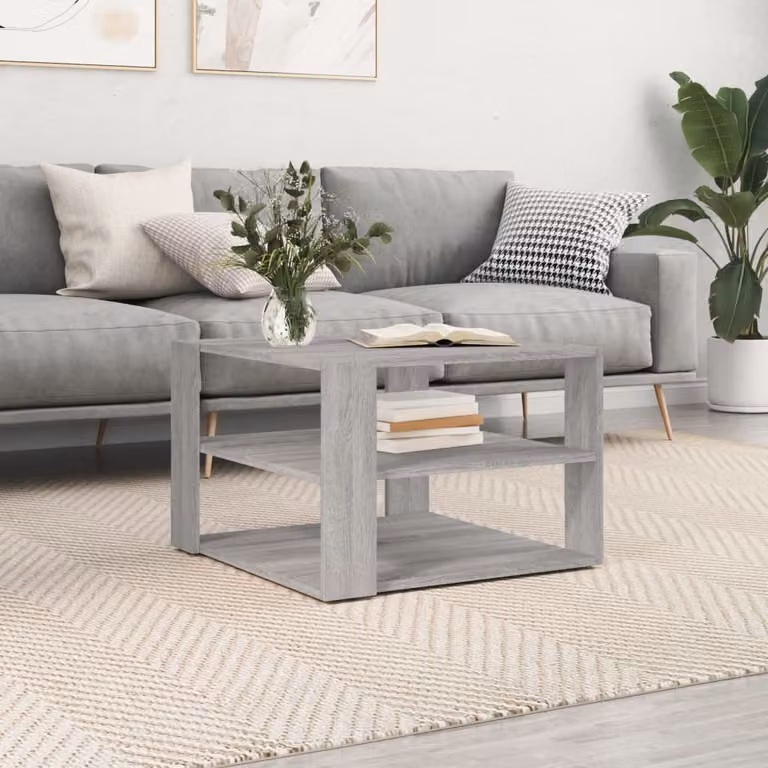 Maison Exclusive - Tavolino grigio Sonoma 58x58x40 cm Materiale ligneo