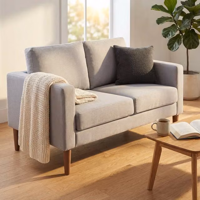 Divano 2 posti Scandinavo in Tessuto cm 124x73x82 - MANU