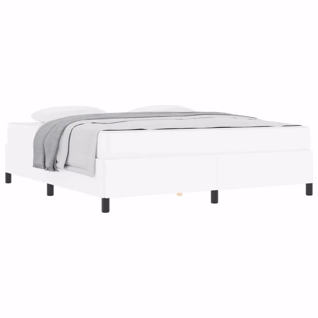 vidaXL Struttura del letto con materasso in tessuto bianco L 180 cm x P 200 cm x H 203 cm – 2