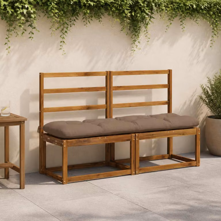 vidaXL Cuscino per panchina VIANEN 100% Poliestere Tortora