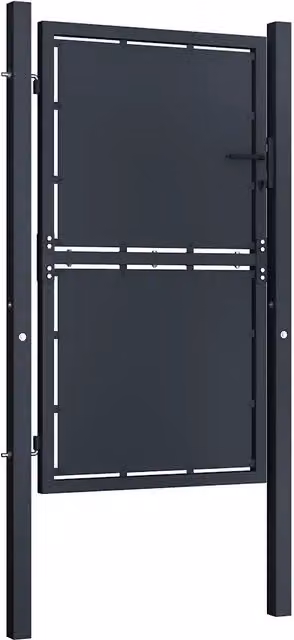 Cancello da Giardino in Acciaio 100x125 cm Antracite 144519