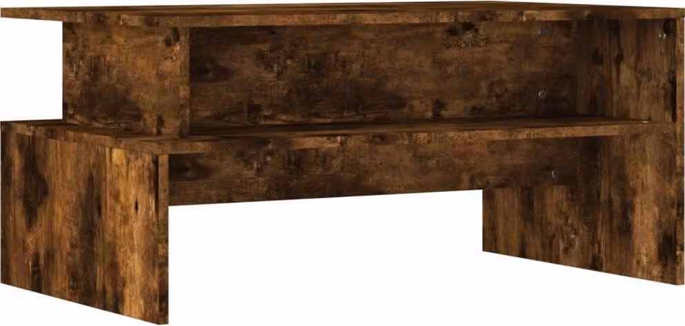 Tavolino da Salotto Rovere Fumo 90x55x42,5 cm Legno Multistrato