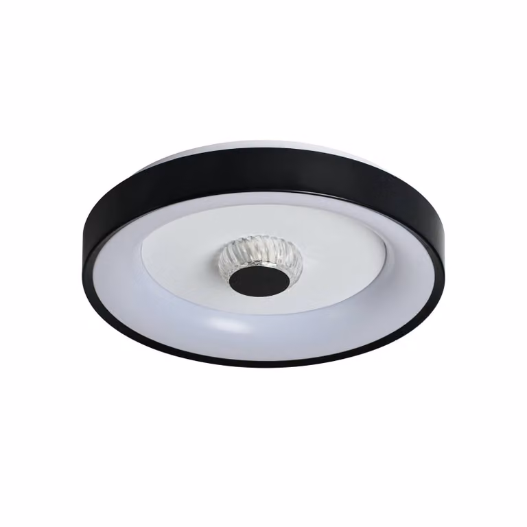 Searchlight Plafoniera soffitto Polka, dimmerabile, Nero, Soggiorno / Sala da pranzo, Metallo, Moderno, Plafoniera