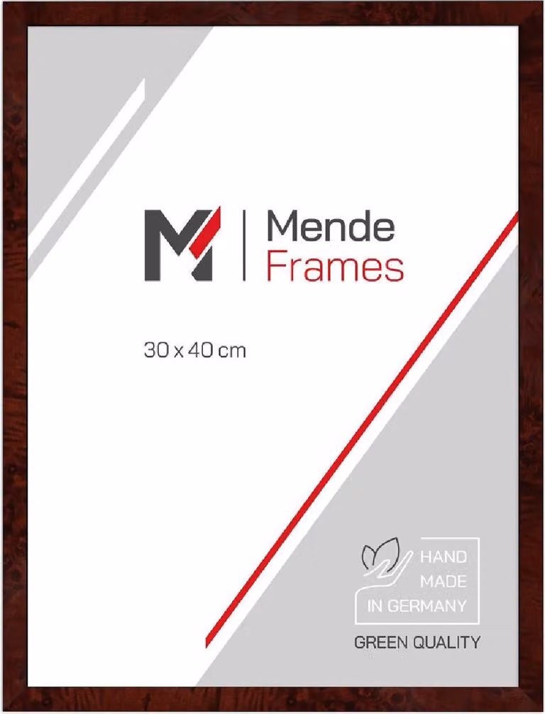 Telaio in legno, legno massello, motivo radici, 20x28 cm, colore scuro, marca MendeFrames, modello H14B