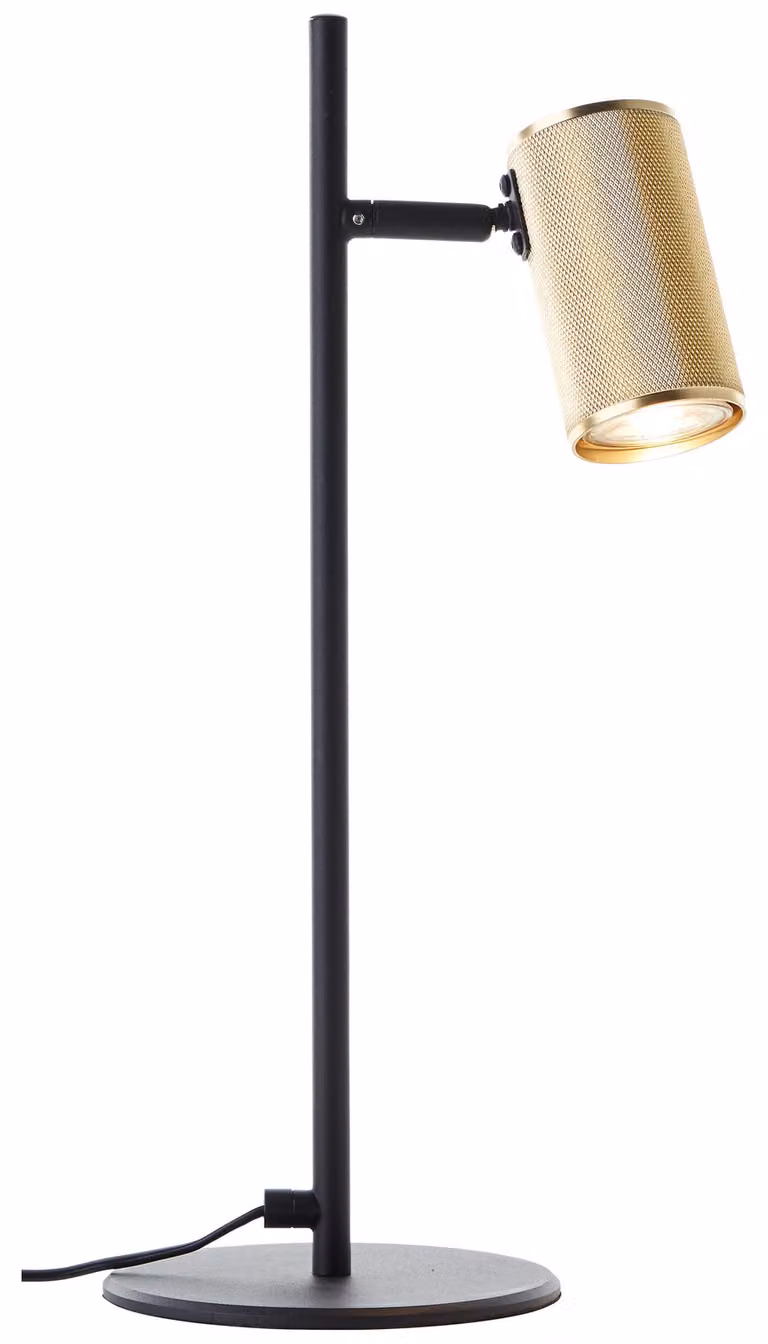 Lampada da tavolo BRILLIANT, modello Marty, nera, altezza 40 cm, grado di protezione IP20, attacco GU10, con sorgente luminosa LED inclusa e sostituibile