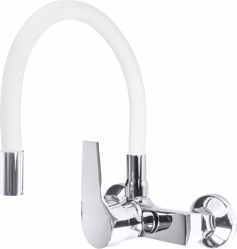 Granitan - Rubinetto da cucina - Rubinetto per lavello - Orientabile a 360° - Ottone - Bianco - Rubinetto da cucina - FLEX