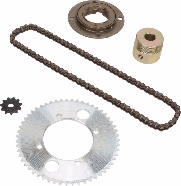 Kit di pignoni per catena, set di pignoni per trasmissione, set di pignoni anteriori e posteriori, pignone per ruota dentata, set di pignoni per ruota libera, kit catena a 82 maglie