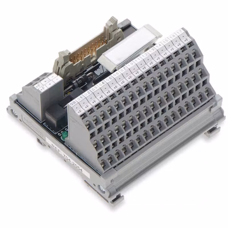 Modulo di interfaccia WAGO per cablaggio di sistema; connettori a innesto conformi alla norma DIN 41651; connettore maschio 704-2054
