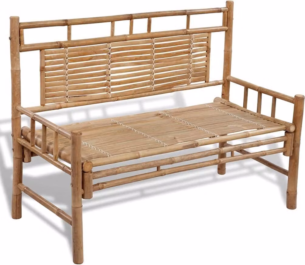 Panchina da giardino 120 cm in bambù The Living Store