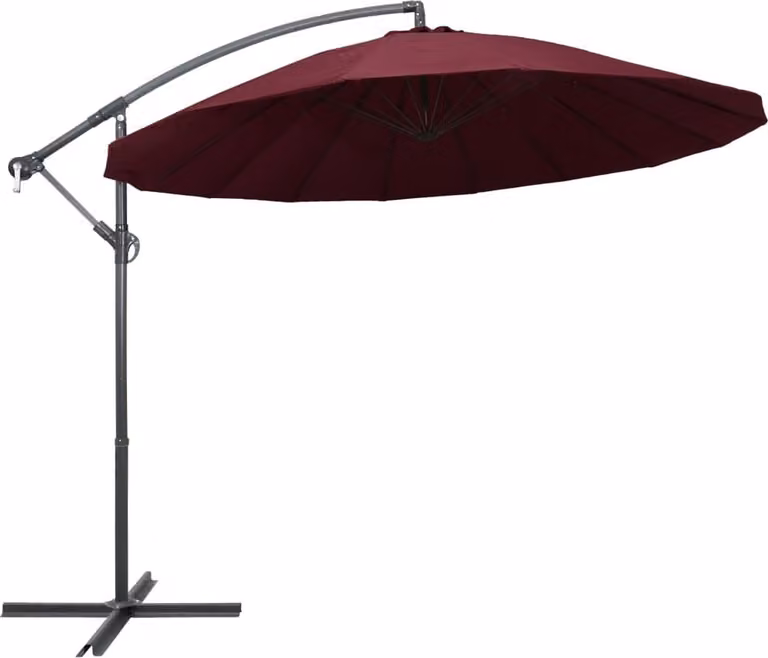 Maison Exclusive - Ombrello per pergolato, colore bordeaux, palo in alluminio, 3 metri