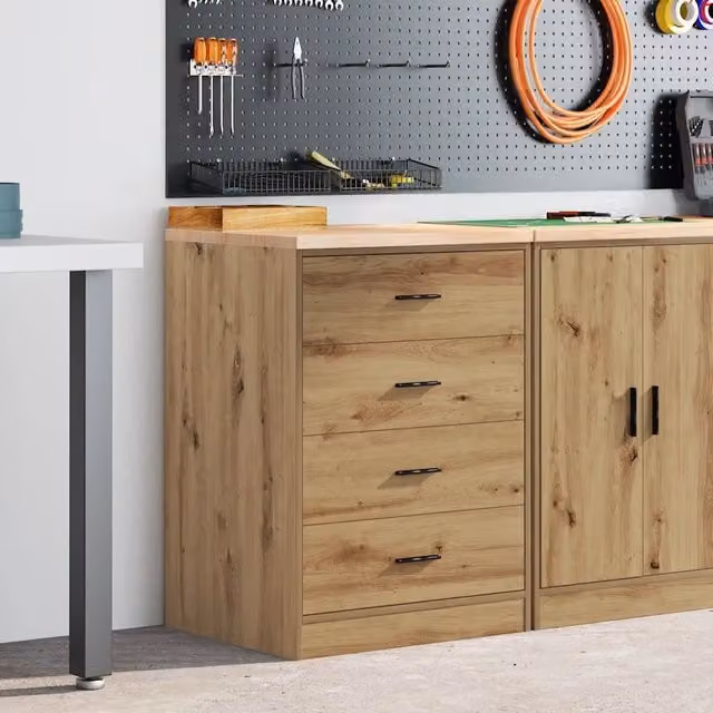 Armadietto da parete vidaXL in legno marrone L: 60 cm, P: 51 cm, H: 85 cm