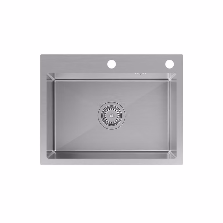 VBChome Lavello 58 x 45 x 20 cm Acciaio inossidabile spazzolato Alta qualità – Design intramontabile per ogni cucina