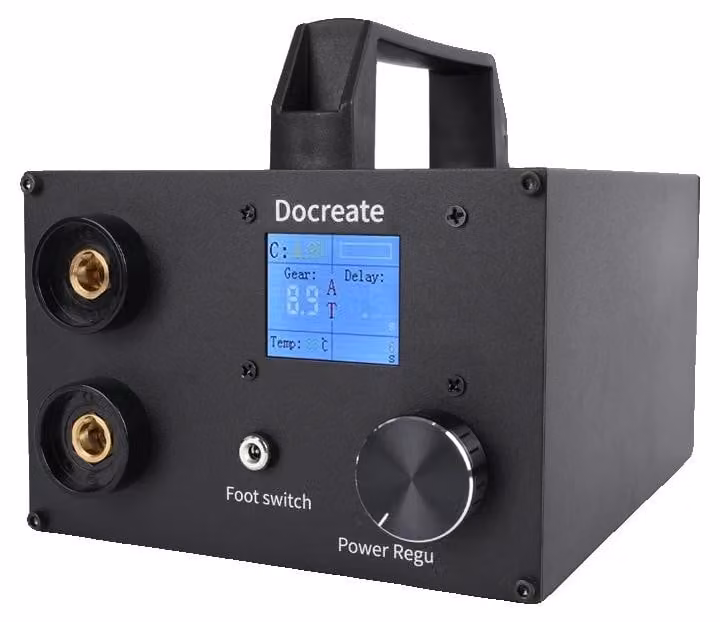 Saldatrice a punti a batteria, corrente di uscita 1400 A, 250 livelli di potenza regolabili, schermo LCD da 1,8 pollici, compatibile con celle 18650 e 26650