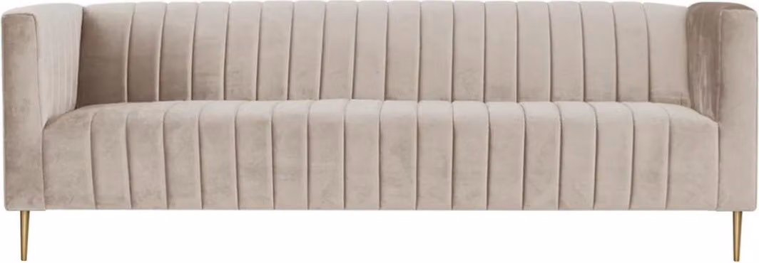 Italienische Möbel Wohnzimmer Sofa Design Couchen Braun Stil Stoff Samt Textil