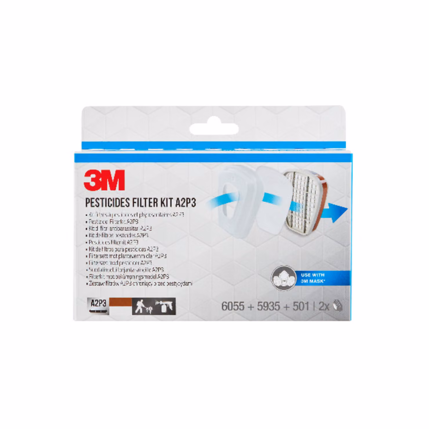 3M Kit di filtri per pesticidi A2P3 6003PRO1