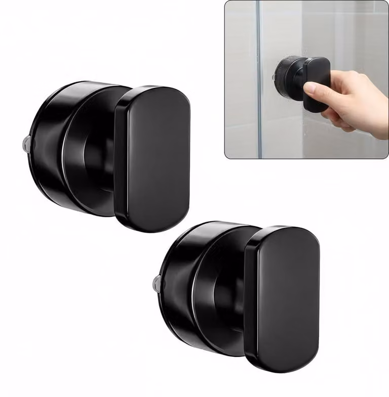 Set di 2 maniglie per porta con ventosa, per un'installazione semplice