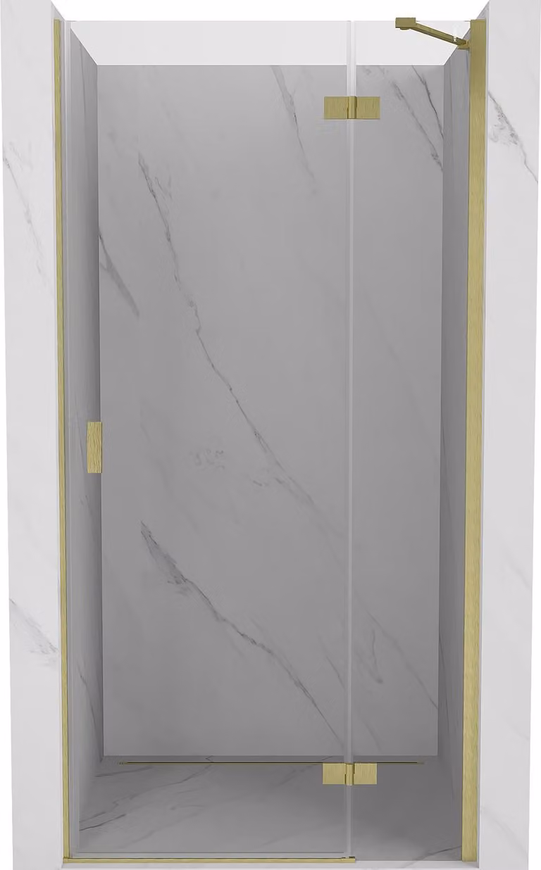 Mexen Mist-H porta doccia a battente destra 70 cm, trasparente, dorata spazzolata - 8A5-070-000-55-00-P