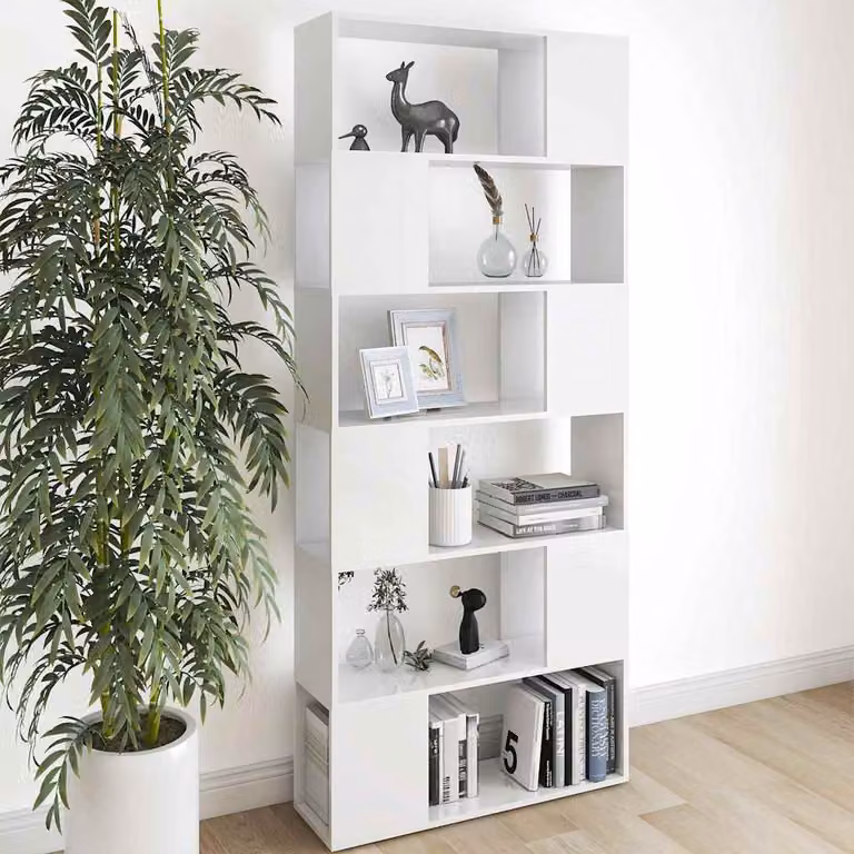 Libreria/Divisorio vidaXL Bianco in MDF L: 80 cm, P: 24 cm, H: 186 cm