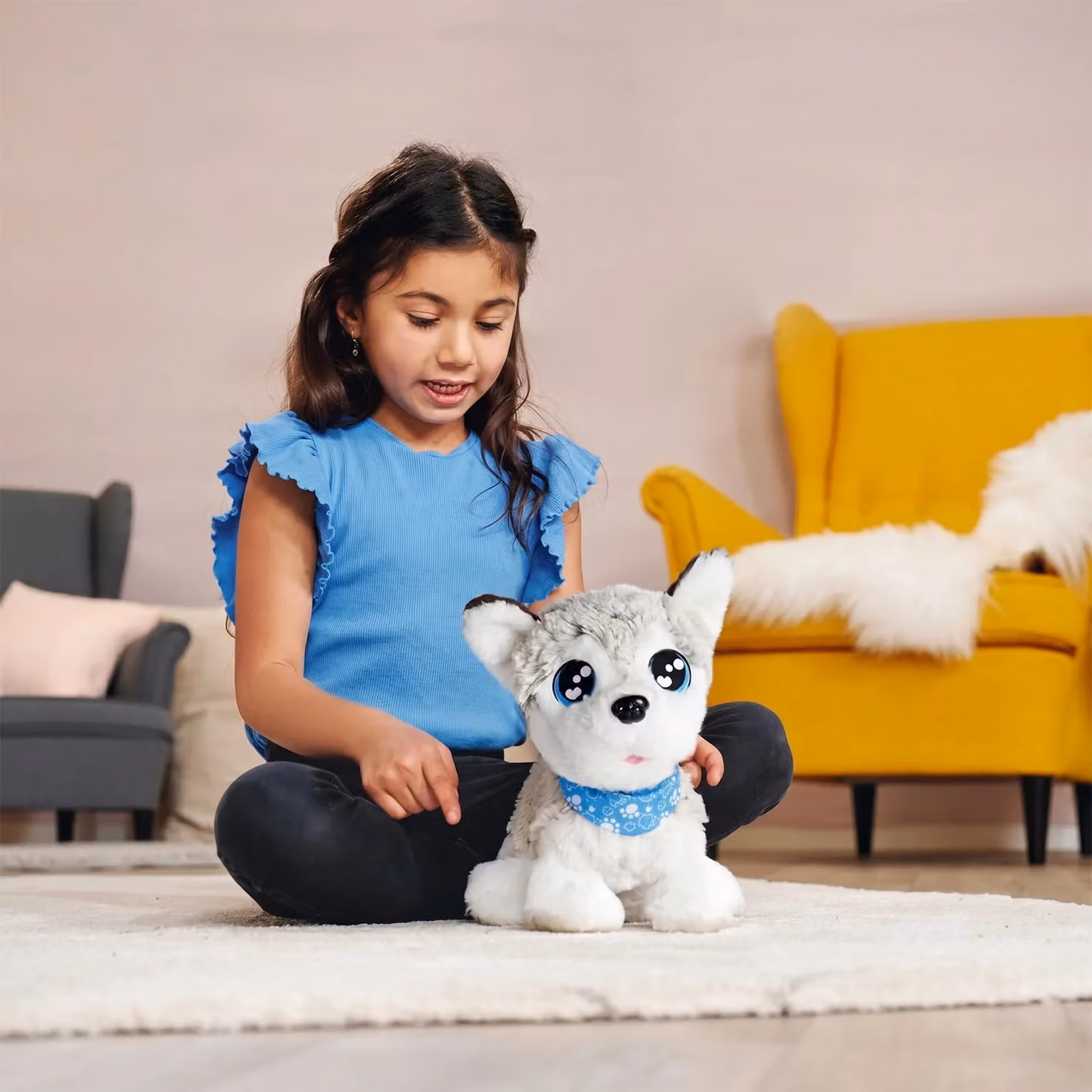Simba Chi Chi Love Happy Husky Interattivo Bianco con Comandi Vocali e Oltre 60 Suoni Altezza: 30 cm – 2