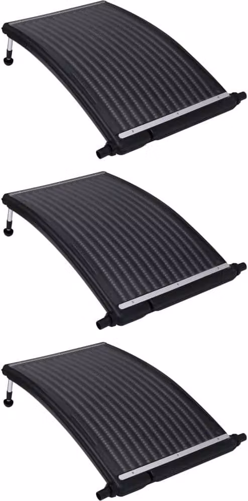 Pannelli Solari Termici Curvi per Piscina 3 pz 110x65 cm