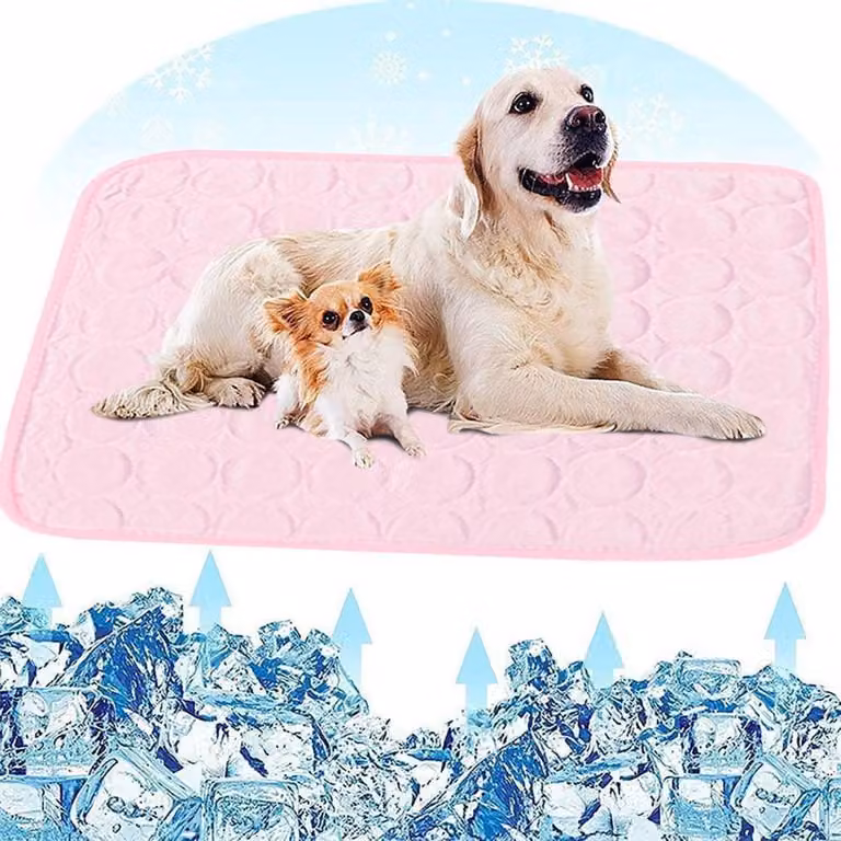 Tappetino refrigerante per cani e gatti, lavabile, 70 x 100 cm, rosa, taglia XL