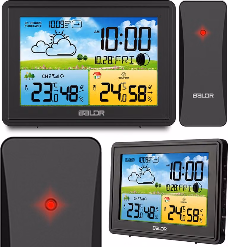 Stazione meteo con display BD-908 nero