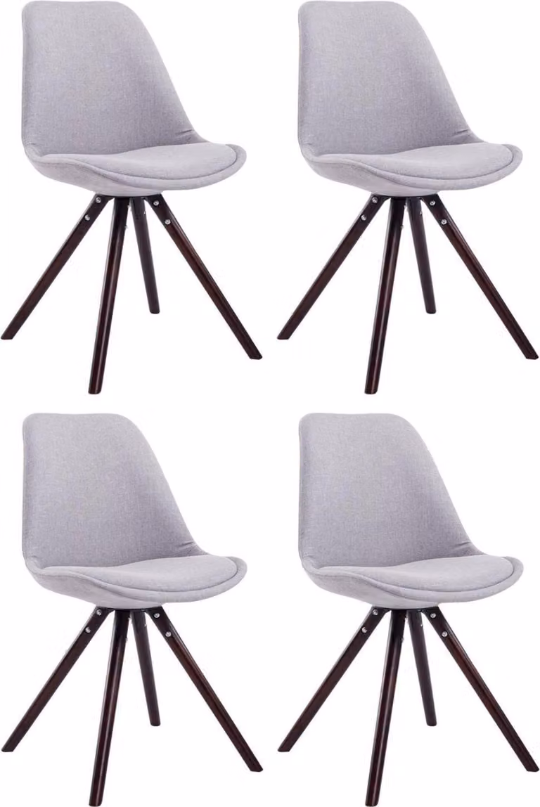 set di 4 sedie da pranzo rotonde - Sedie da cucina - Comfort e imbottitura ottimali