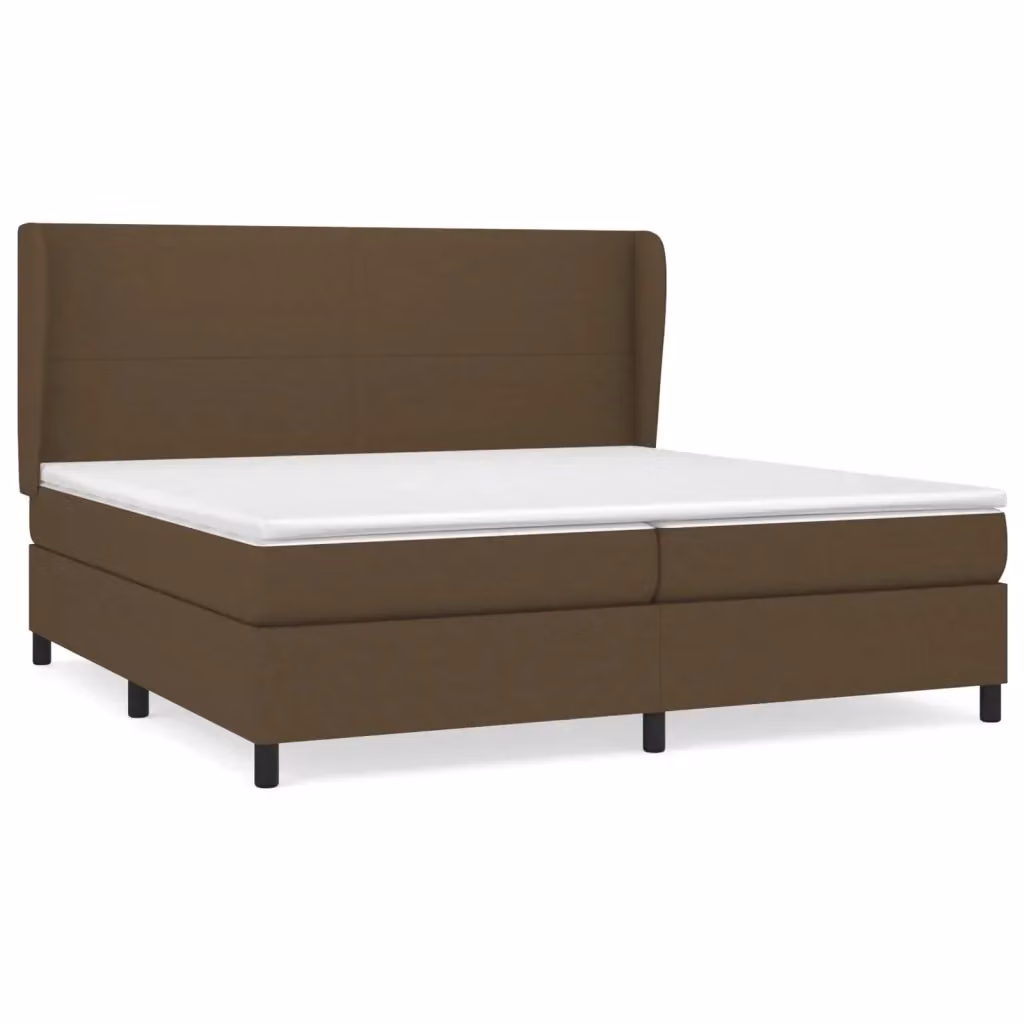 Letto Ibrido con Giroletto a Molle e Materasso vidaXL in Marrone e Bianco L/P/H: 200 x 200 x 128 cm – 2